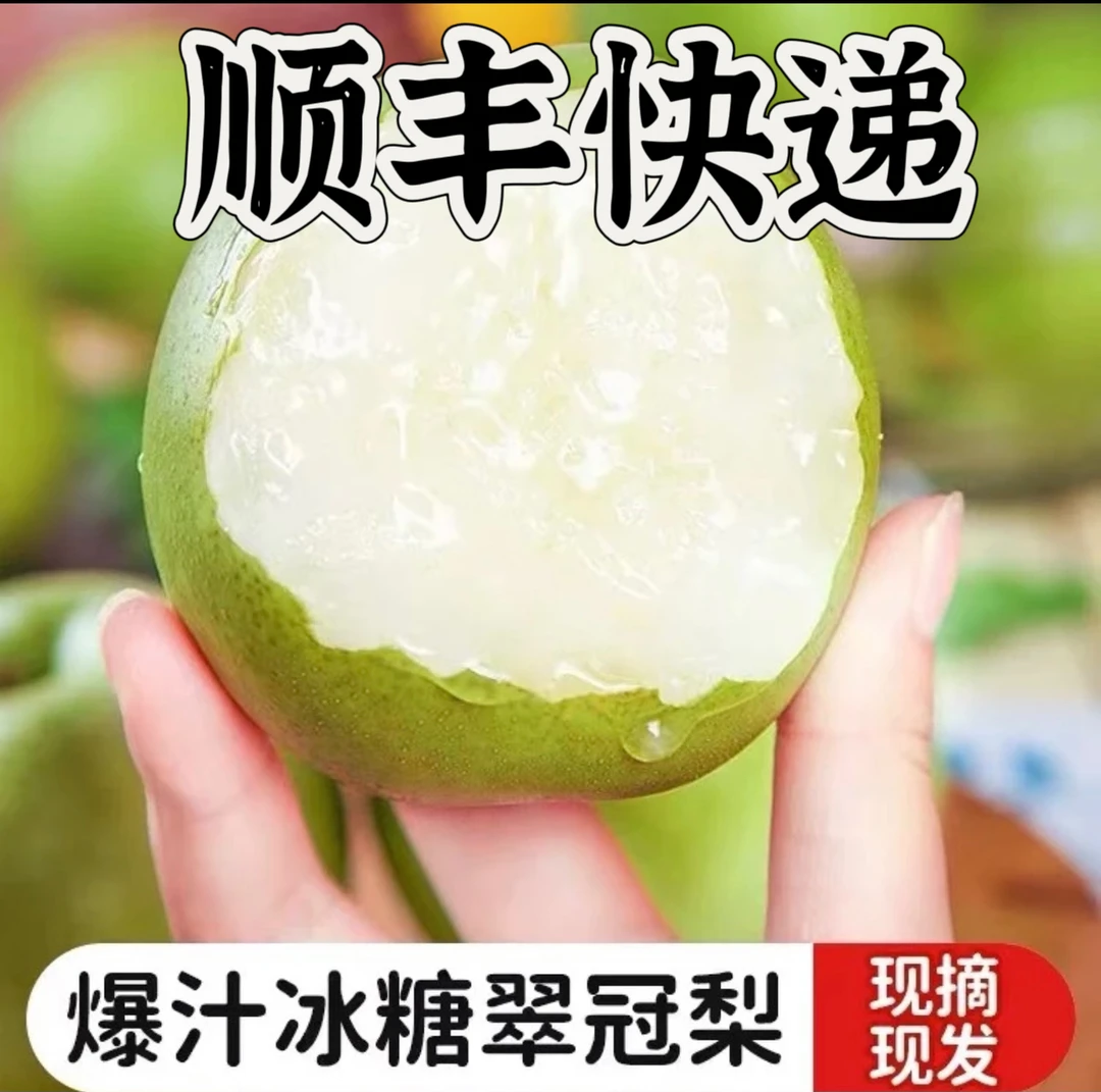 【助力乡村】顺丰快递 安徽砀山青皮梨翠冠酥梨汁水充足4.5斤装