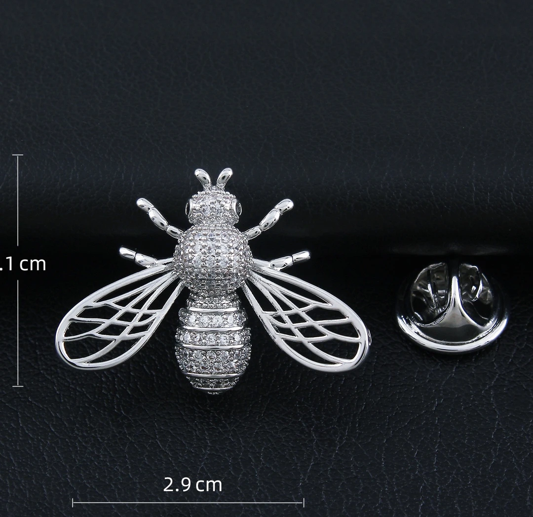 铜胸针 MN 217 刺马针男士女士蜜蜂胸针