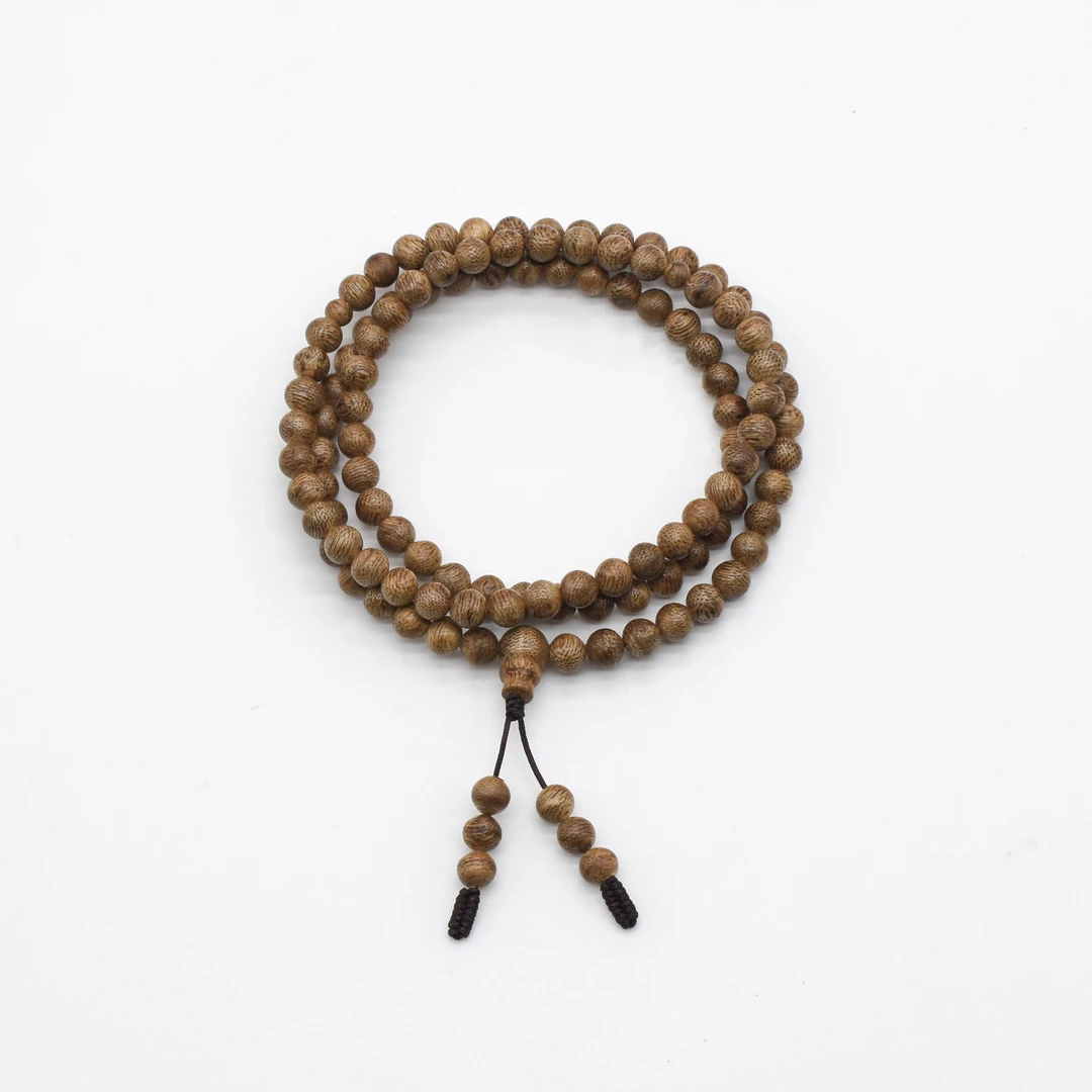 沉香【老王甄选】国香土沉香黄油格8mm圆珠多圈手串雅香多样性发一