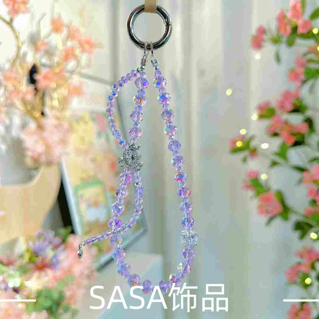 SASA饰品手机链  紫锆锆K9  S095