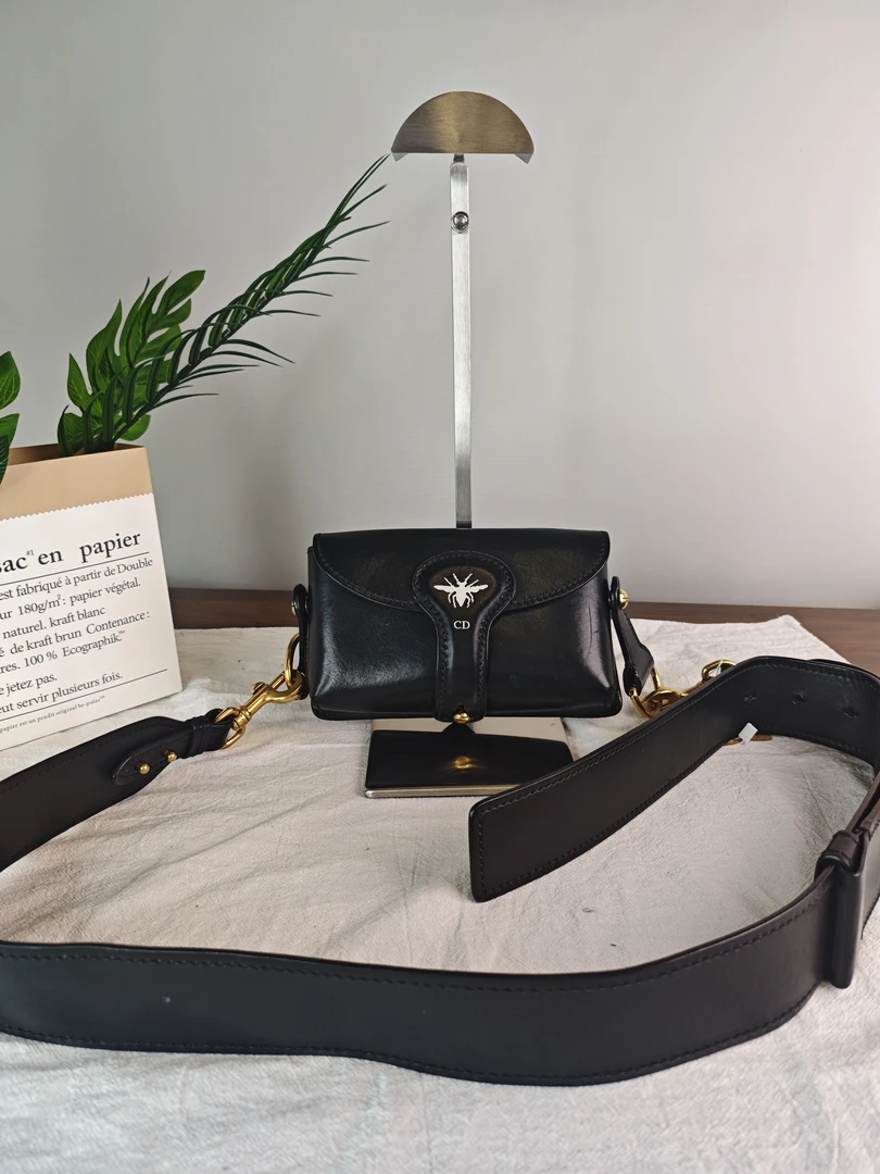 95新 DIOR/迪奥 黑色斜挎单肩包1708 0922