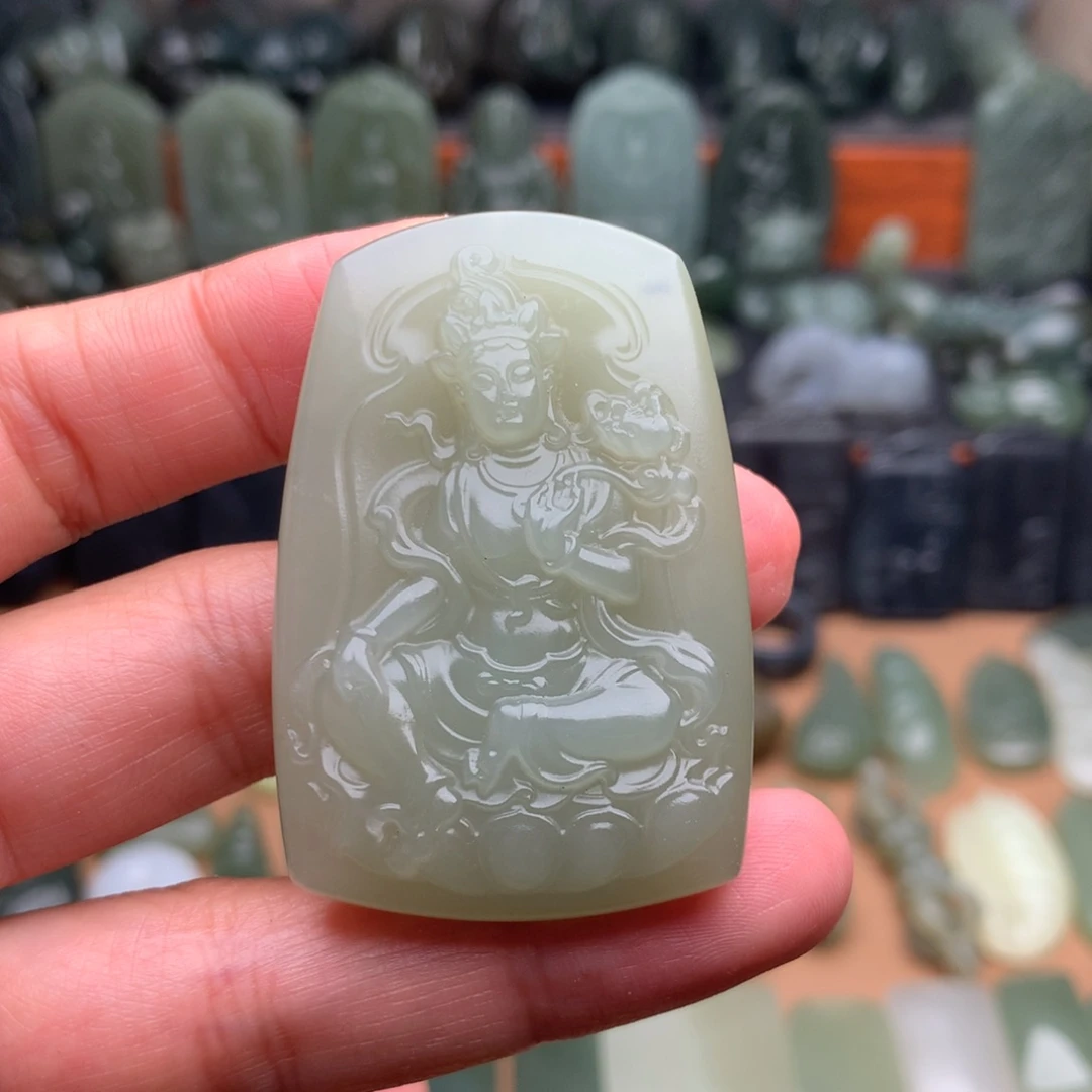 和田玉未镶嵌颈饰挂件67