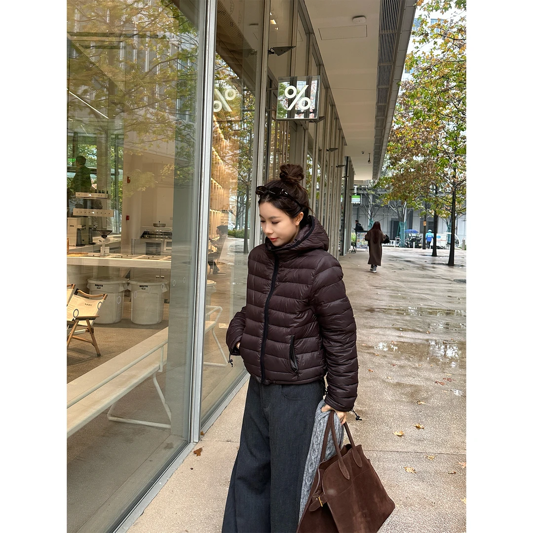 DYANGJUN 【miu系珍藏】2025冬季90白鸭绒合身排骨拉链羽绒服外套