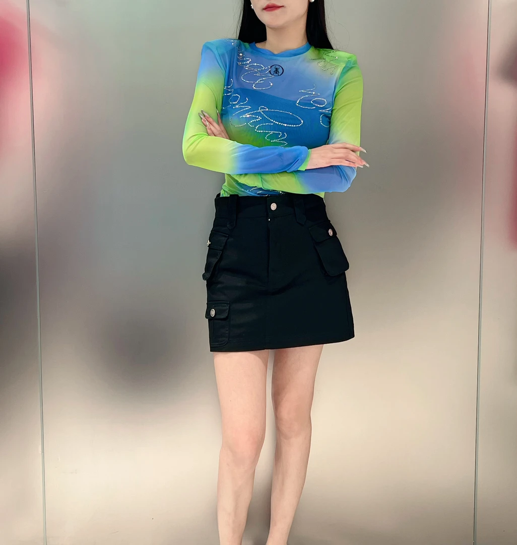 NONHUMAN · 蚂蚁家水钻渐变印花水蓝色NBDA1015