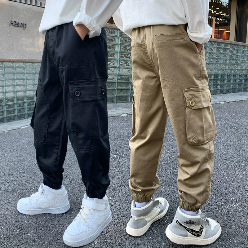 男童裤子春秋季儿童宽松工装裤2025新款中大童男孩洋气休闲长裤潮