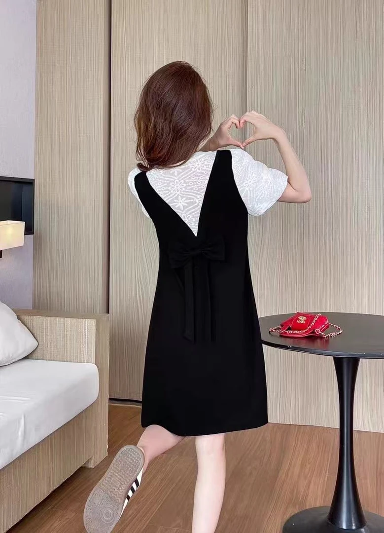 韩版胖妹妹时尚显瘦连衣裙