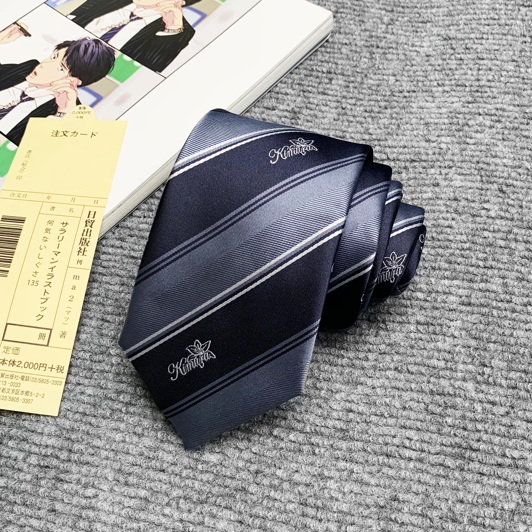 木村叔dk日系原创设计绀色条纹领带男学院风学生西装制服配饰领带