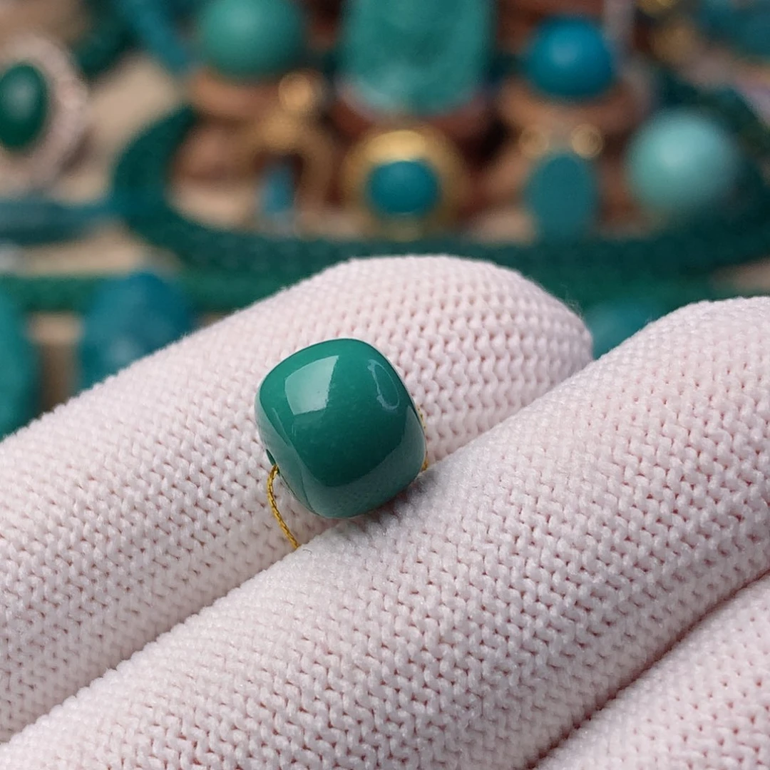 未镶嵌绿松石珠宝奇石9.6m m