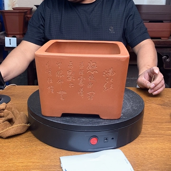 紫砂花盆货号一个D60