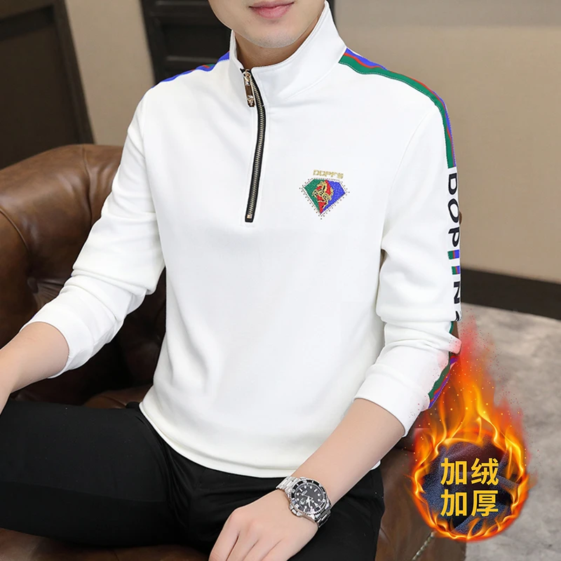 超时代210斤男士秋冬新款立领拉链卫衣时尚百搭多款加绒可选