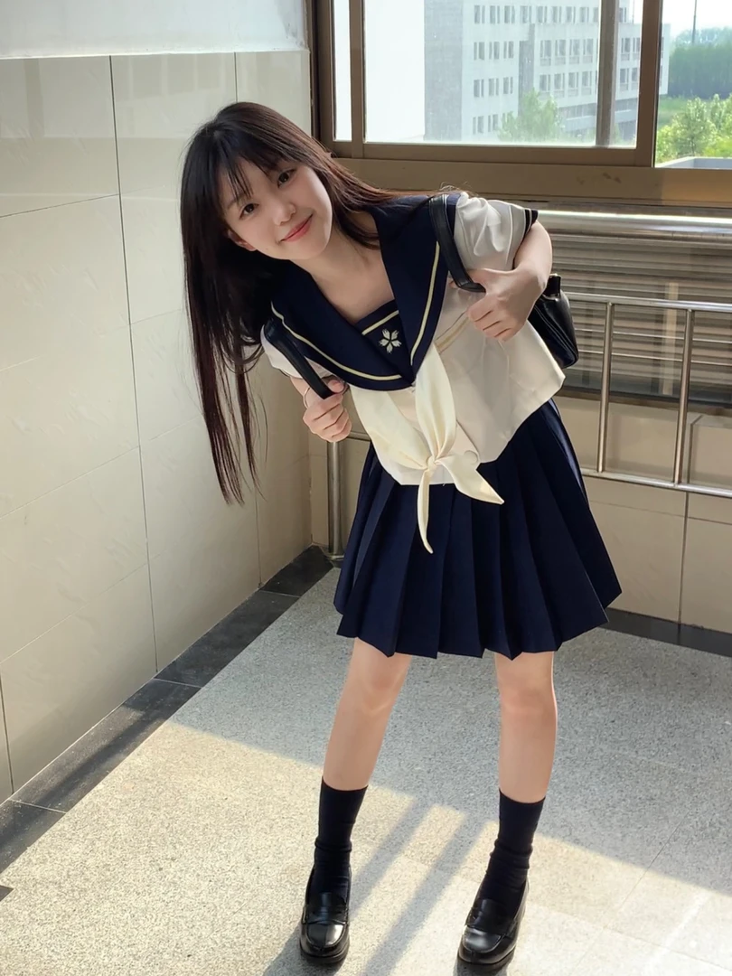 星动【小杏花】日系水手服jk套装校供短款宽松学生甜美夏季中间服