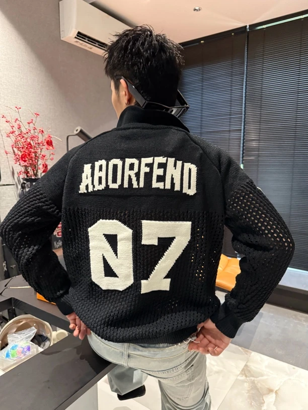 （现）尚锋男装102针织开衫款提花毛衣针织衫翻领宽松秋季毛衣外套