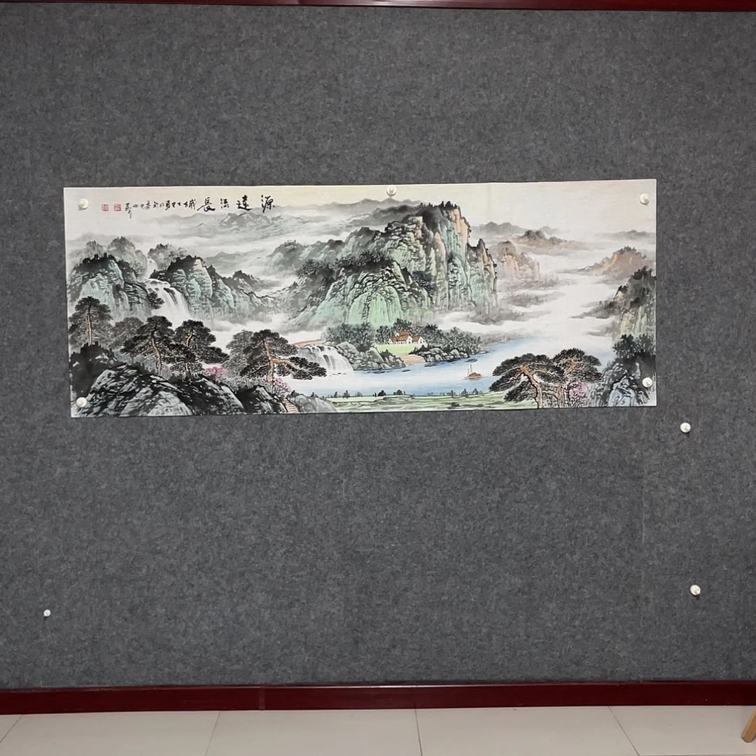 国画应**住小六尺画芯 捡漏