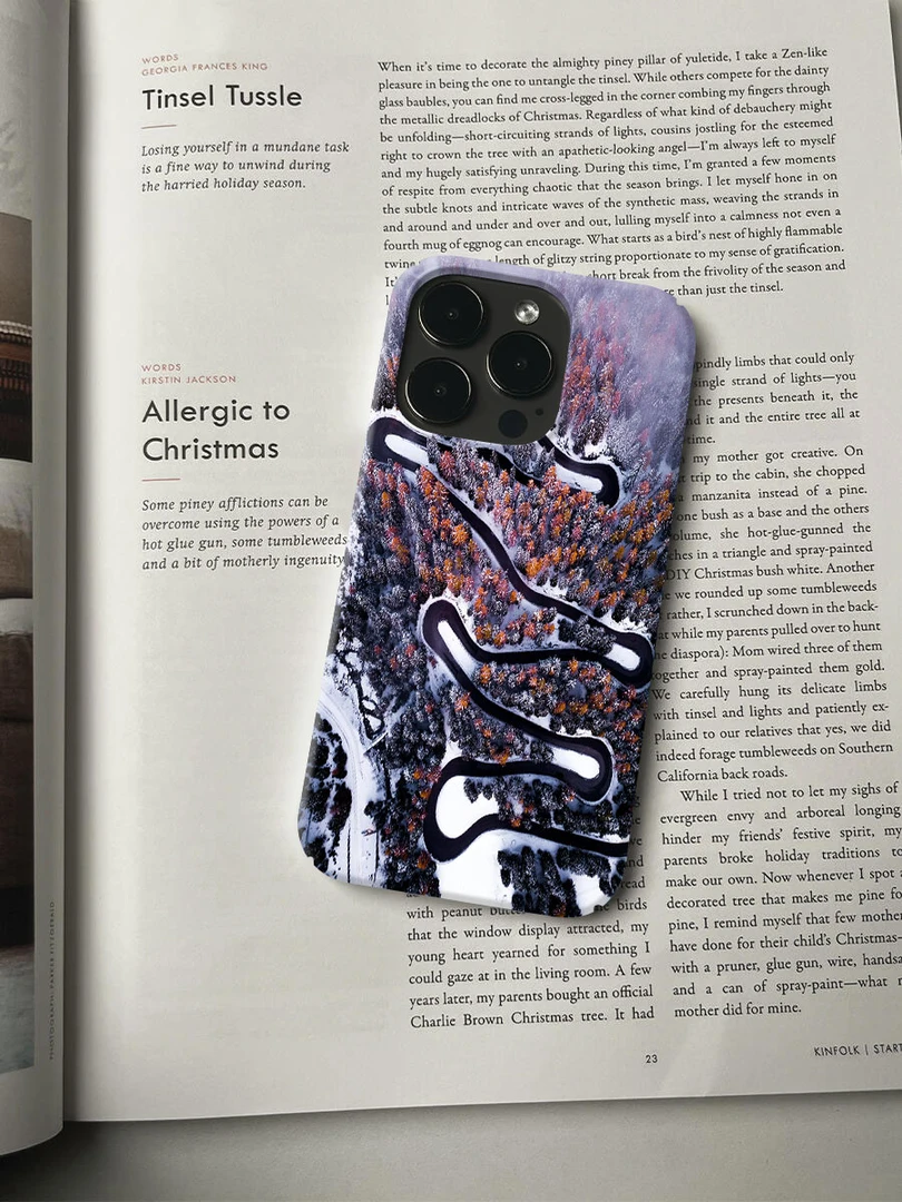 曲折山路手机壳适用于苹果16promax小众个性简约ins艺术轻薄15/14