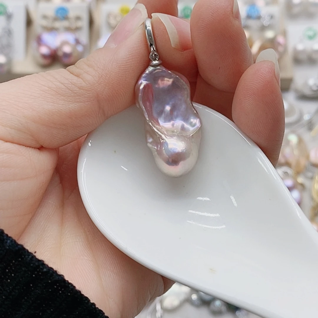 【闪购商品】淡水珍珠耳饰银S925镶嵌盈