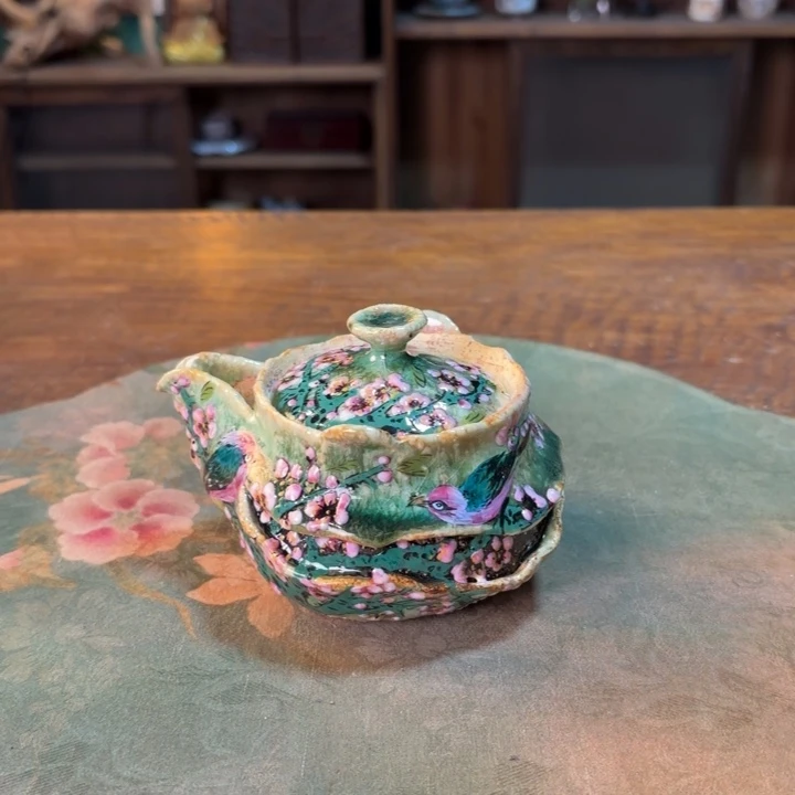 柴烧纯手工手绘陶瓷