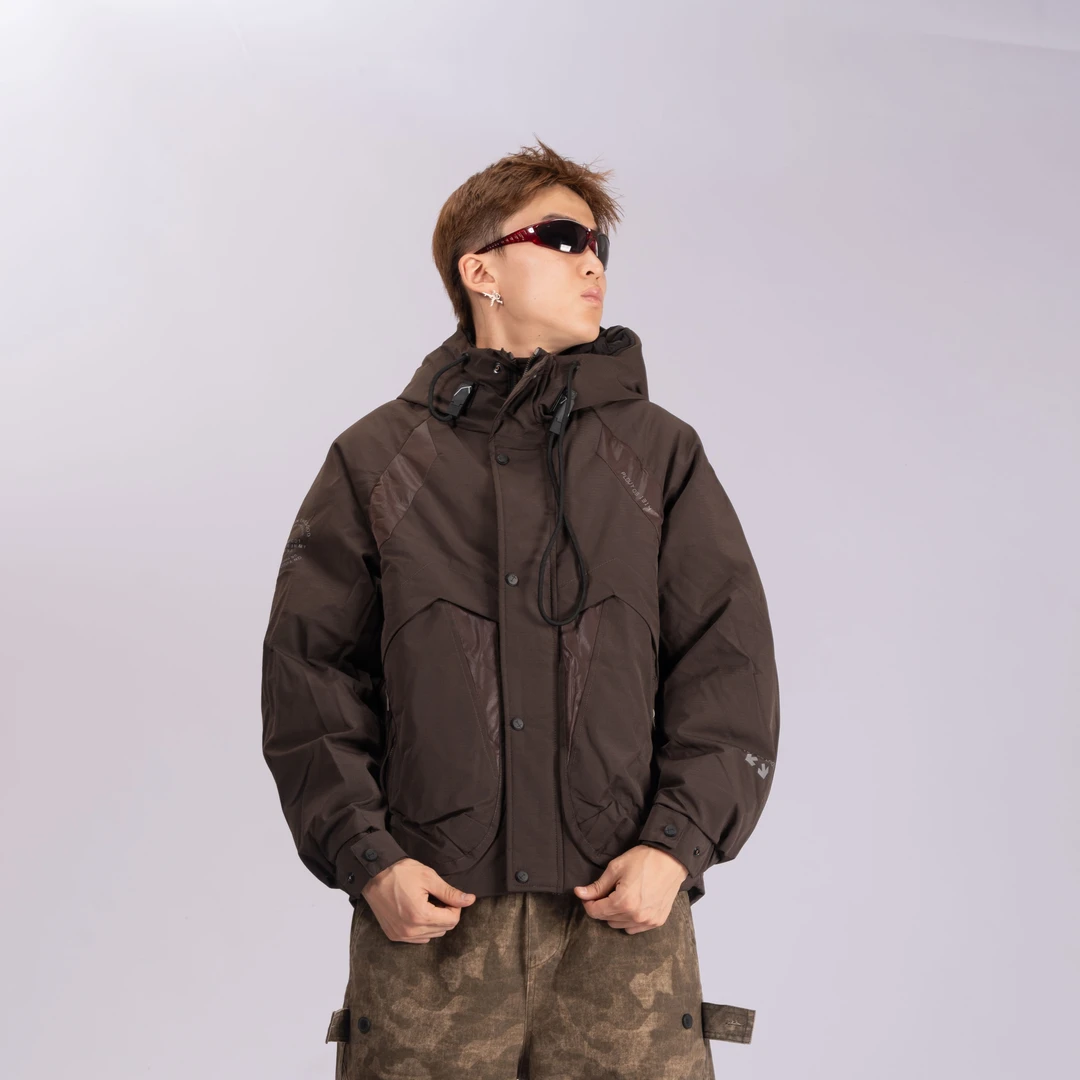 BFOV 连帽拼接潮流休闲棉服【2407】