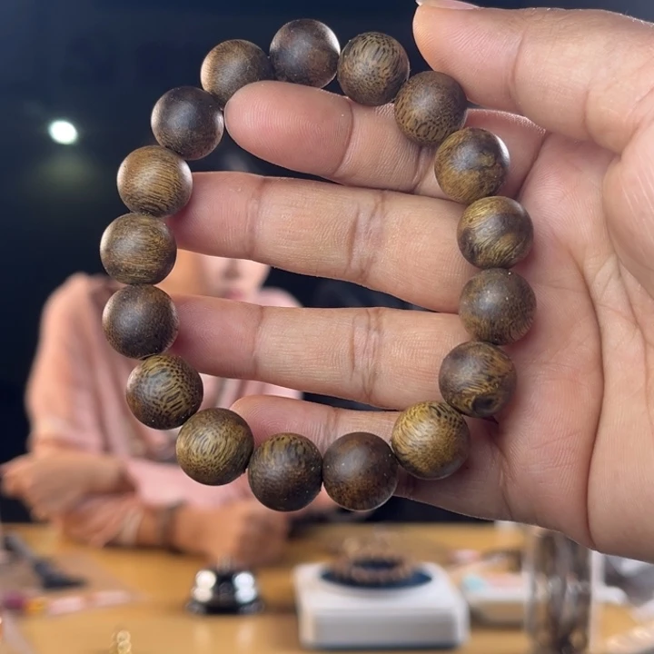 沉香手串奇楠圆珠13mm单圈14克多样性发一