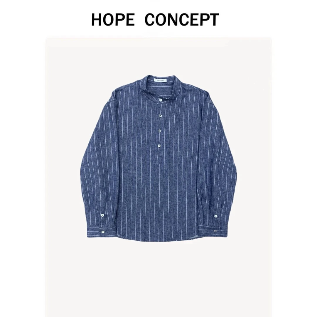 25188#HOPECONCEPT小众设计 春季新品亚麻衬衫
