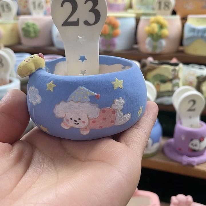 23…..手工手绘花盆