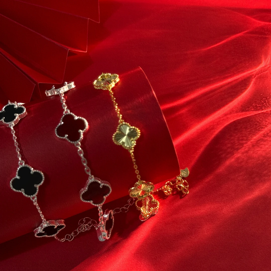 足银手链 四叶草纯银手链送女友新年礼物轻奢气质百搭2025爆款