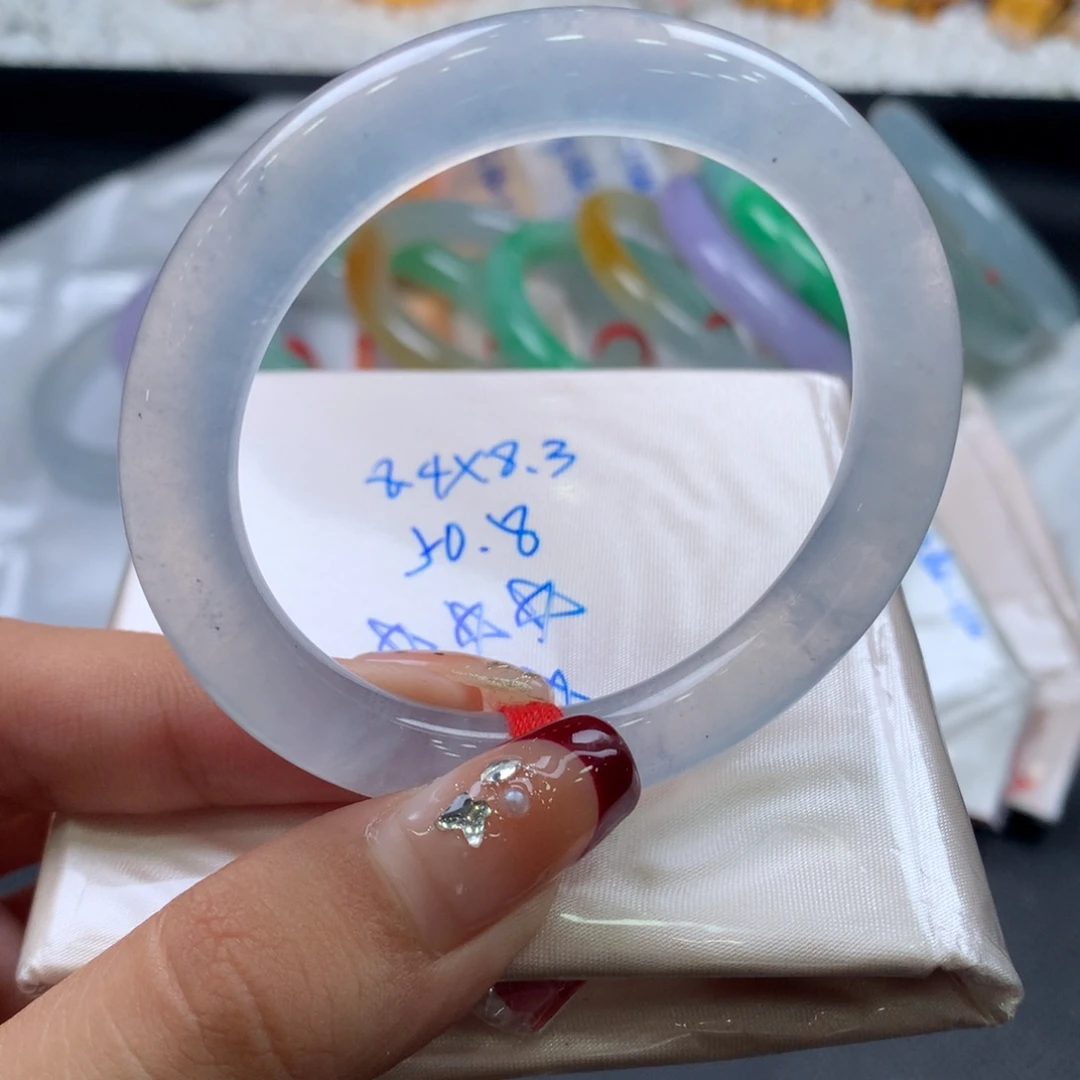 翡翠未镶嵌手镯冰冰美人条50.8