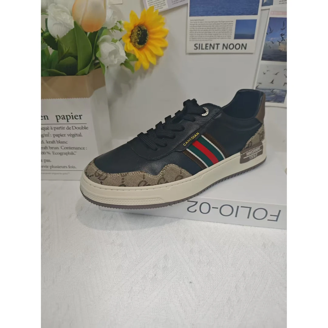 男鞋系带休闲鞋潮流板鞋软底透气鞋K12-7489