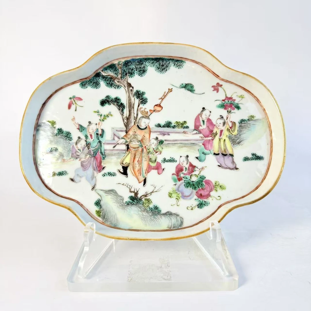 JM115清晚期-粉彩折桂图烟【古董拍卖】