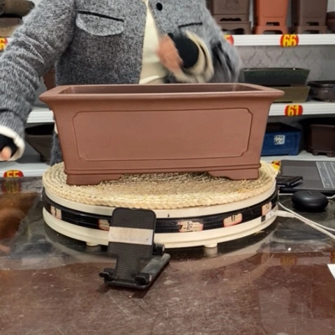 紫砂宜兴紫砂花盆瑕疵