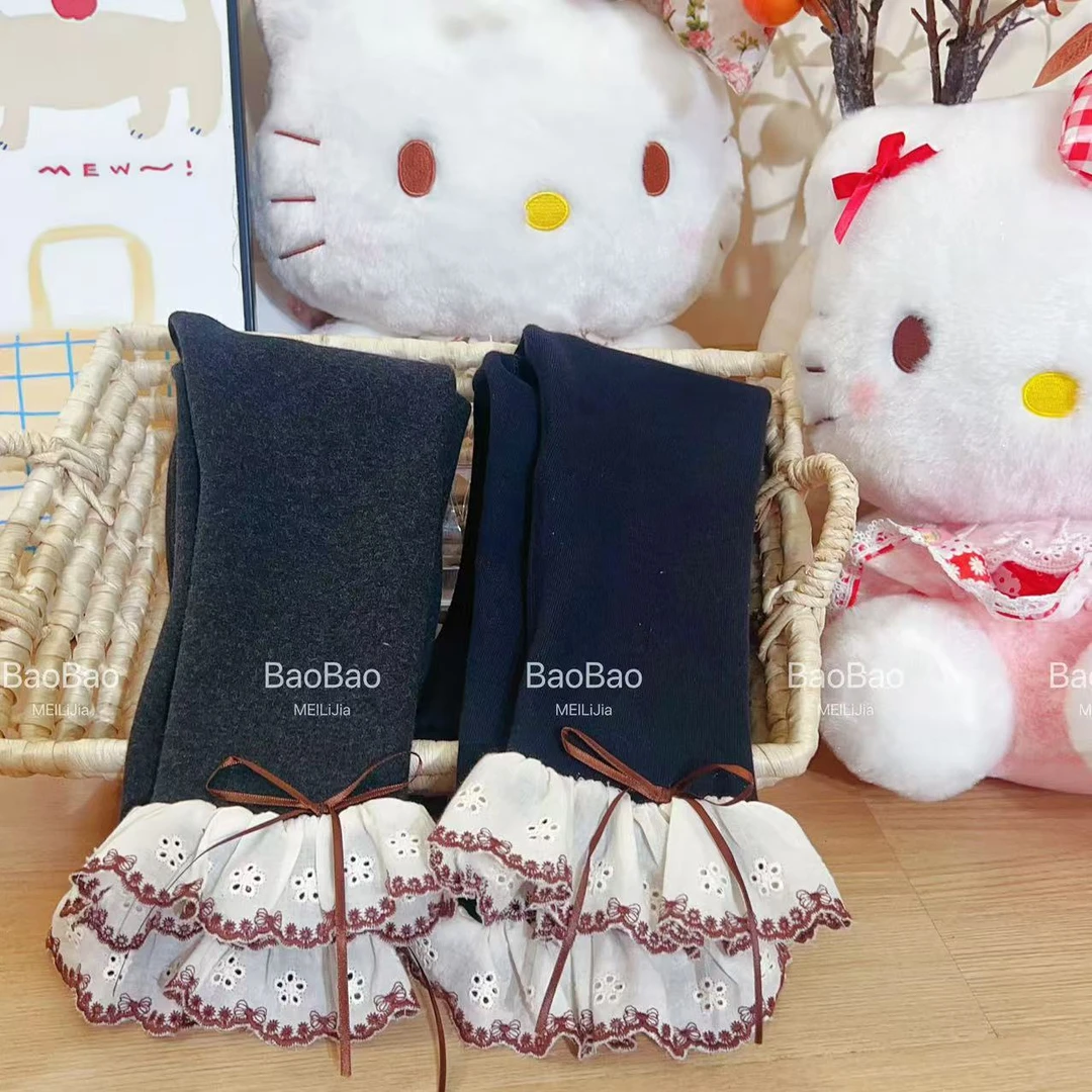 【Bao Bao】蚕丝羊绒冬季600克一体绒保暖花边打底裤91806