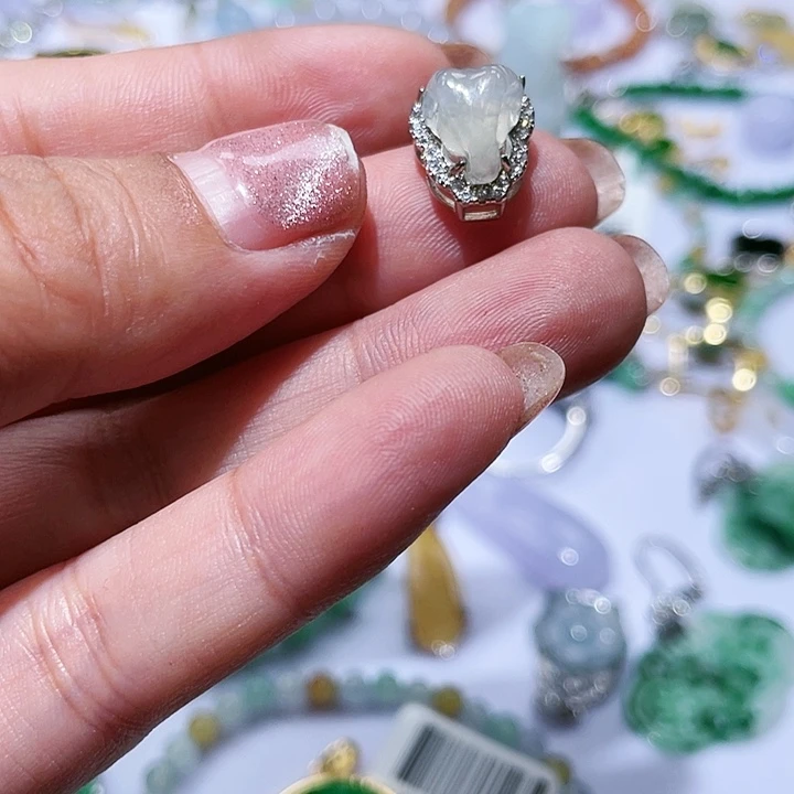 翡翠银S925镶嵌颈饰