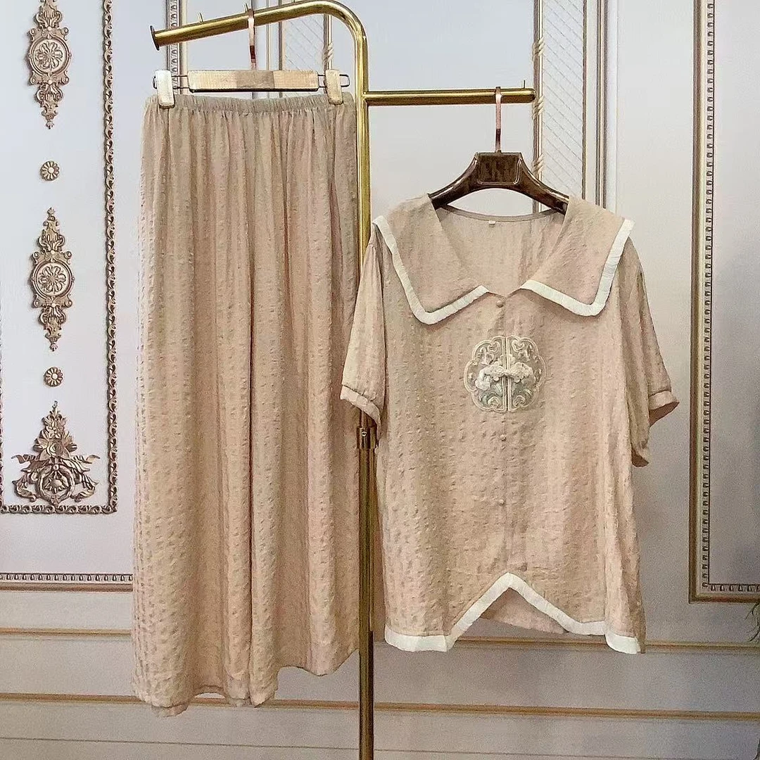 （衣长67裤长88）时尚舒适家居气质服71070