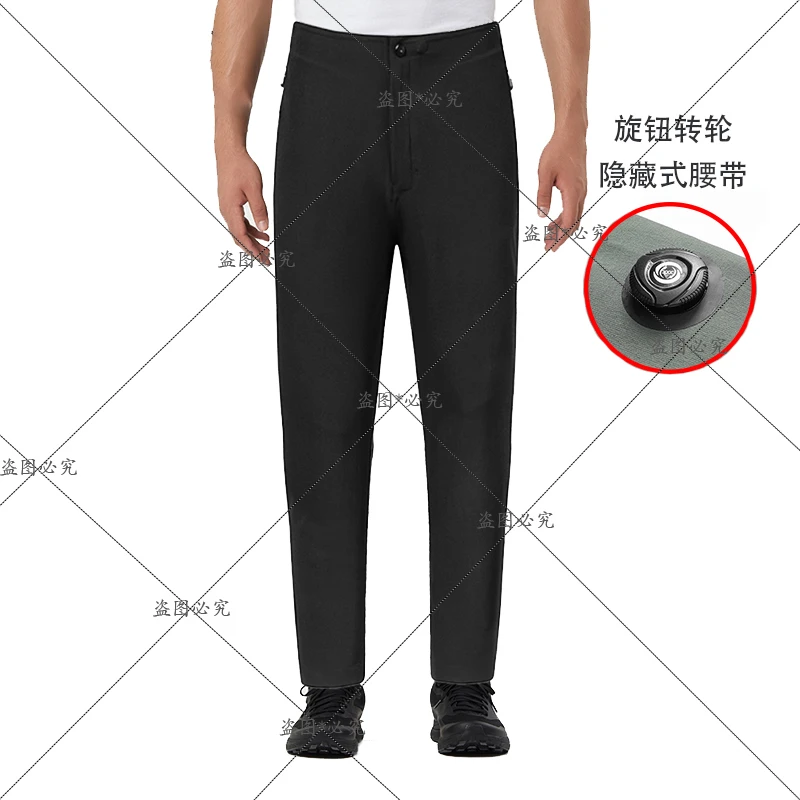 大码！夏季旋转扣隐形腰带裤子男士户外运动透气商务长裤/V56165