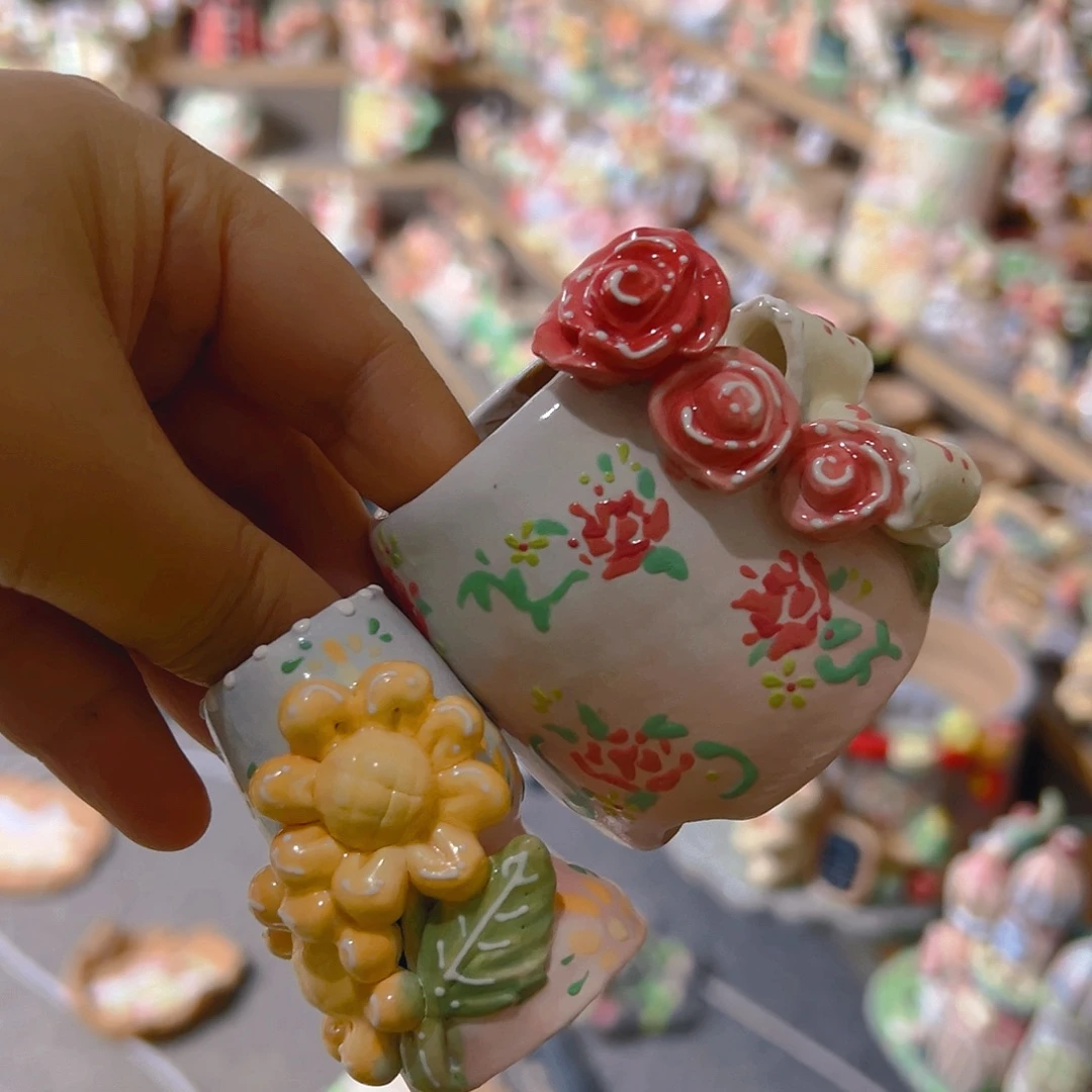 土***块老梧家纯手工手绘多肉花盆