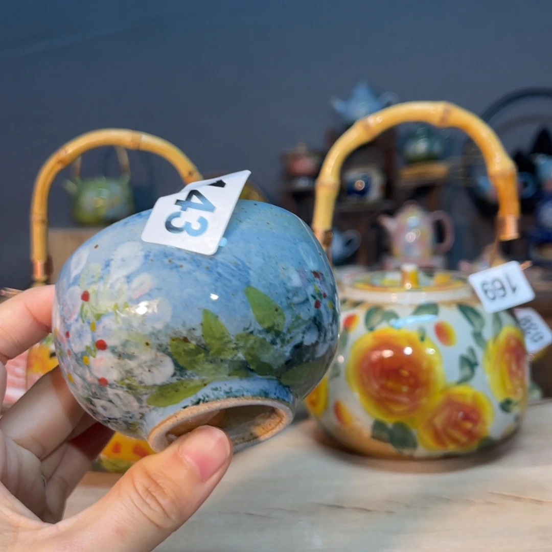 杯领*?素浅陶瓷手工手绘