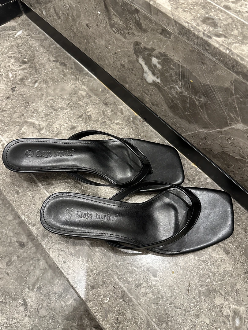 【Z.D/WORKROOM】25/26夏季时髦精方头细跟夹脚凉拖鞋