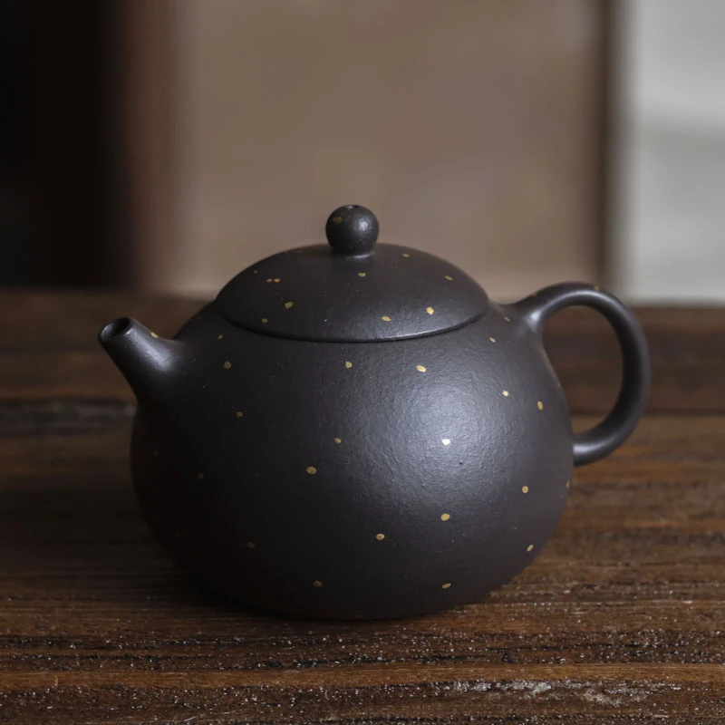 【静姐小院】窑云豆蔻(洒金)壶亦缶黑泥120cc（窑云S0009）