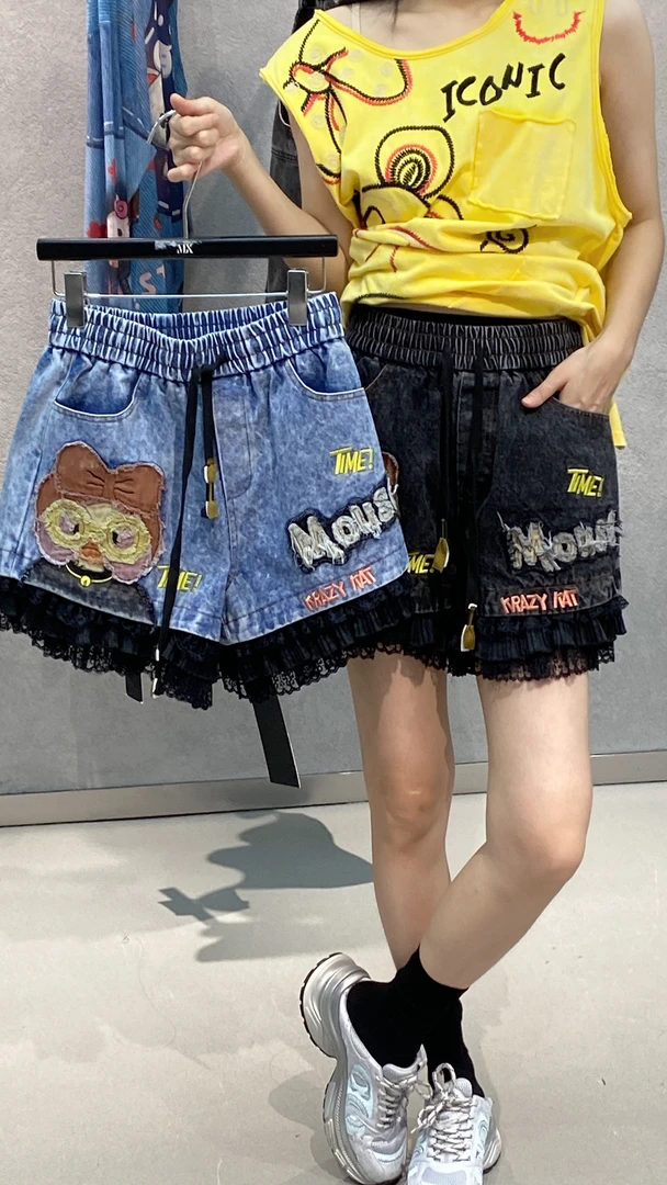 杨杨 MX-52125欧货重工黄鸭短裤