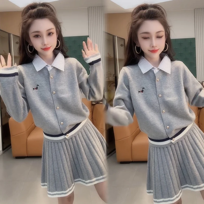 2025秋季新款时尚显瘦气质网红高档套装女高级百搭宽松大码两件套