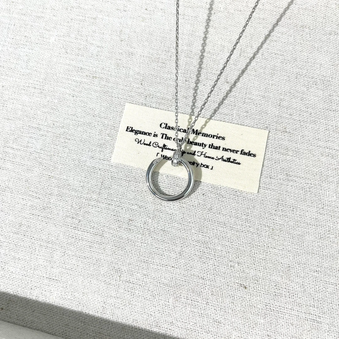 莫桑石铂金pt950首饰镶嵌莫桑钉子套链