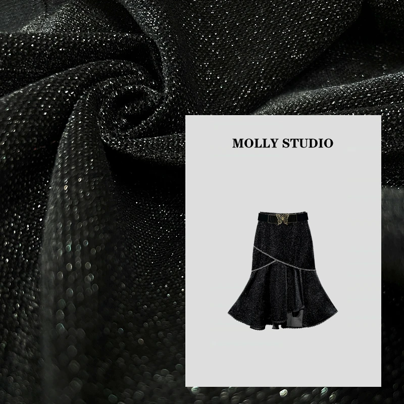 【魅力线条】Molly不规则设计感轻奢重工潮流女高货半身裙M2025662