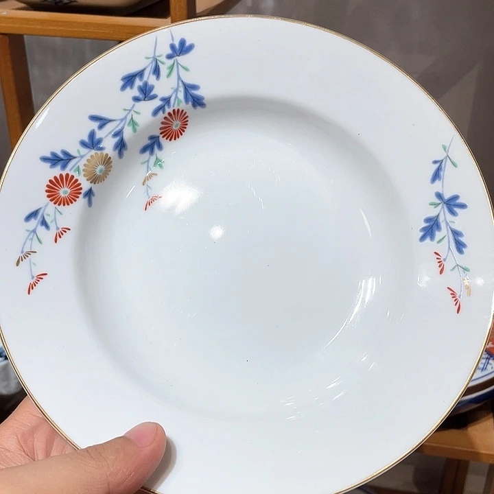 紫泥156全新深川制赤绘金彩清华大深盘