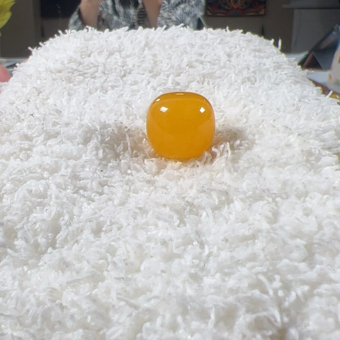 裸石蜜蜡未镶嵌16.4mm焦皮鸡油红浓蜡老型tt