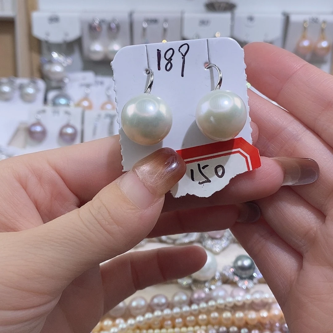 耳饰淡水珍珠银S925镶嵌w14.7