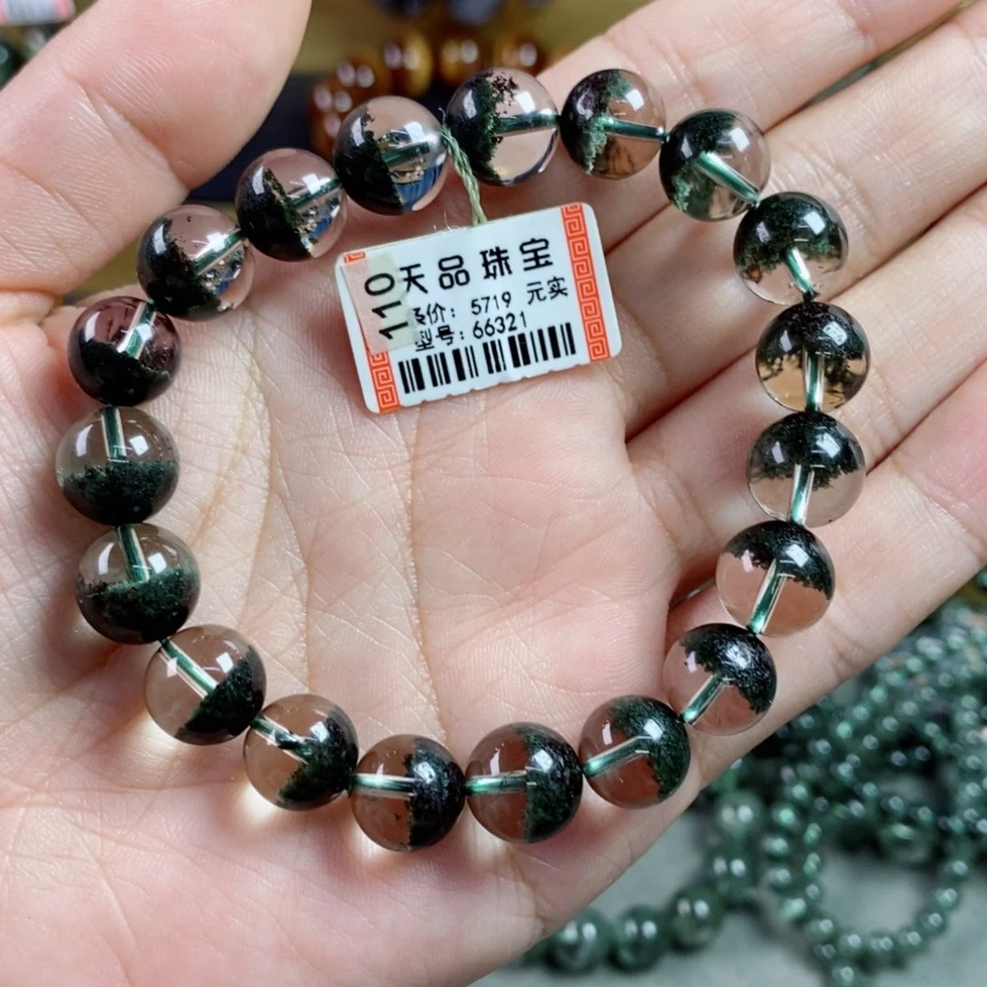 水晶手串未镶嵌C**艺绿幽灵66321