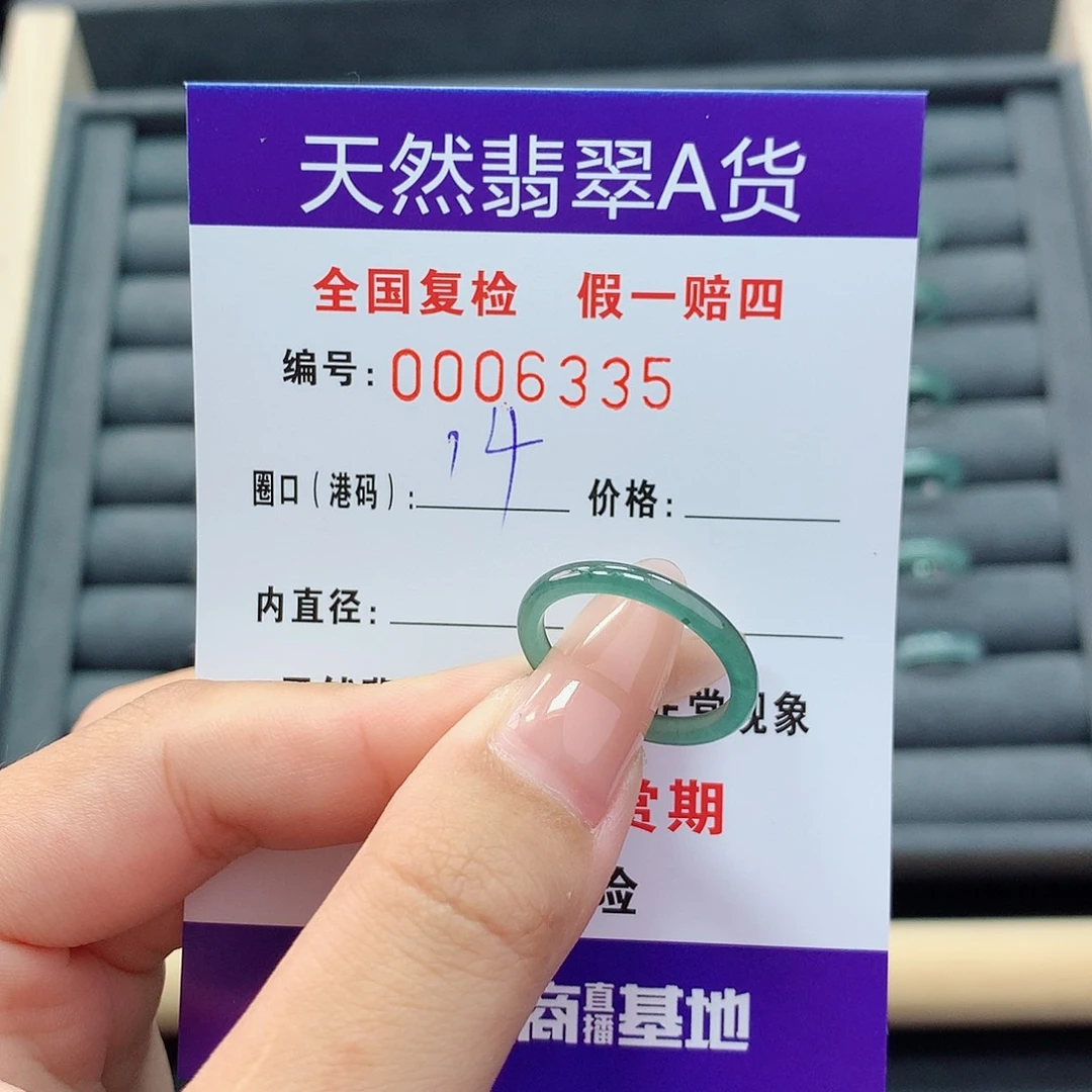 翡翠戒指未镶嵌     6338