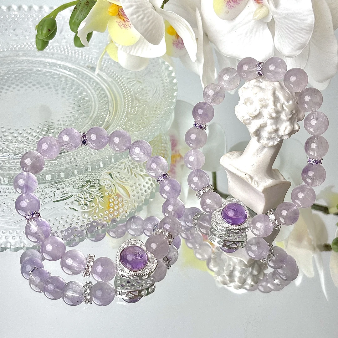 【紫萱】紫水晶9-10mm手串面小仙多样性发其一