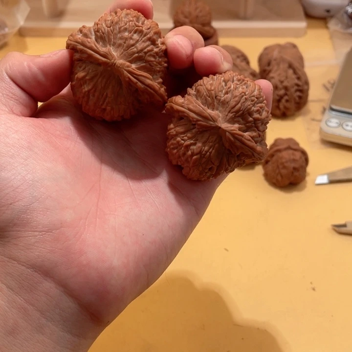 文玩核桃把件木****」白狮子