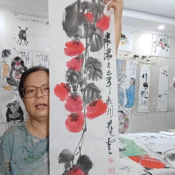 竖款25*100CM，无装裱，秋意浓浓