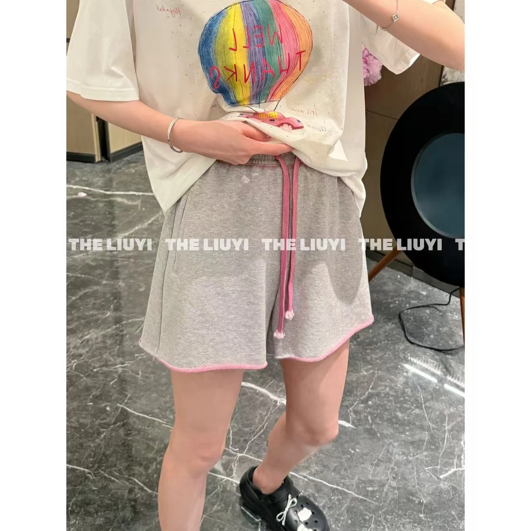 【LIUYI】颜值担当~夏季撞色设计卷边短裤552412